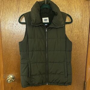 Old Navy Dark Green Quilted Vest